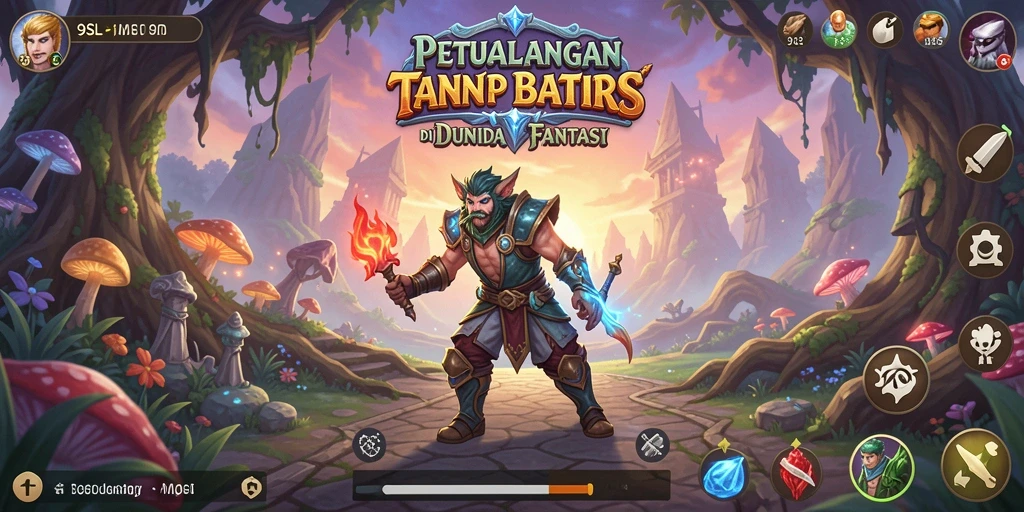 Screenshot utama 9SL menampilkan aksi seru dalam petualangan.
