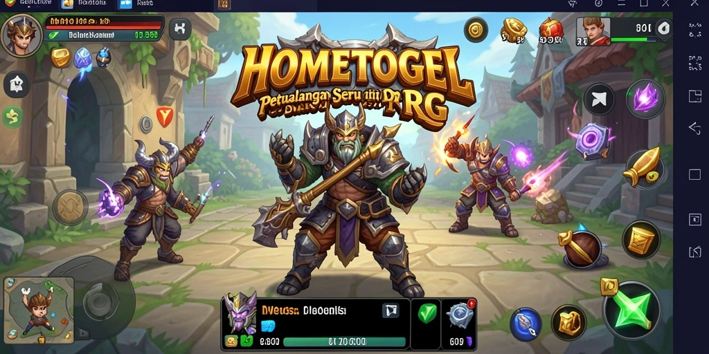 Tampilan gameplay RPG HOMETOGEL yang menantang dan memikat.