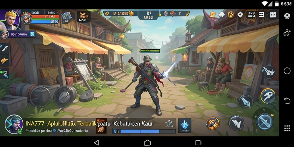 Screenshot utama menunjukkan antarmuka sederhana dan fitur unggulan INA777.