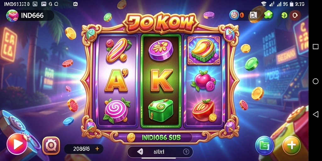 Screenshot dari permainan slot IND666 dengan grafis menawan.