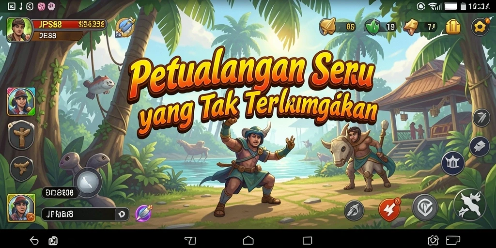 Screenshot menunjukkan momen mendebarkan dalam gameplay JPS88.