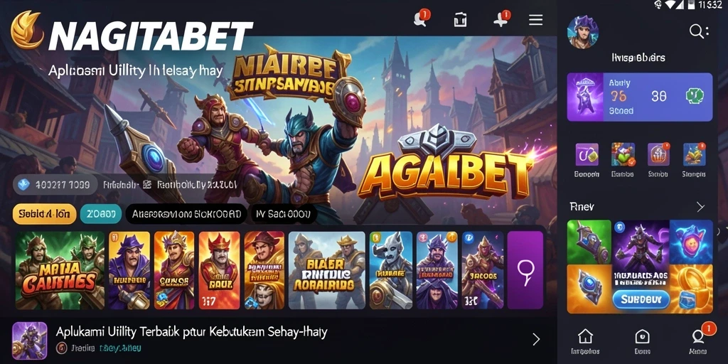 Tampilan antarmuka NAGITABET yang menarik dan fungsional.