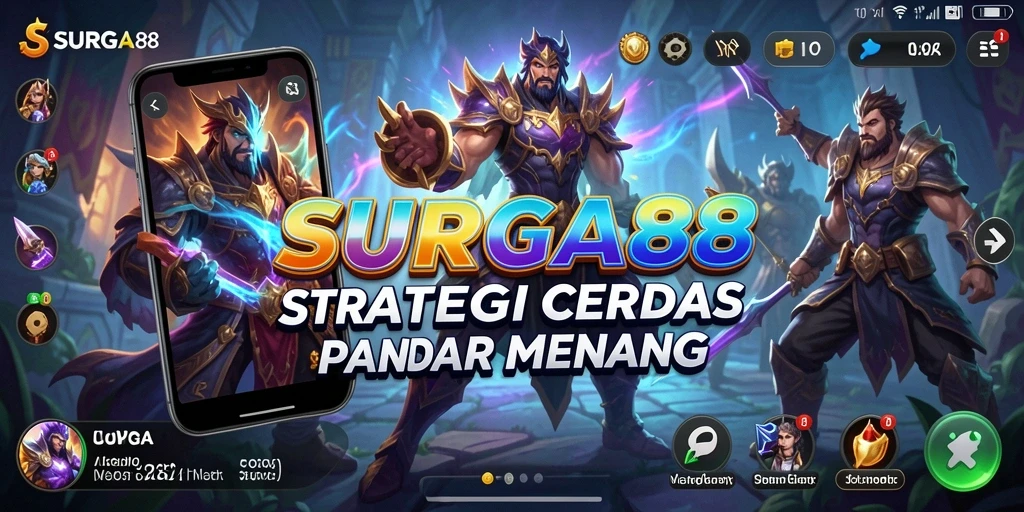 Tangkapan layar utama SURGA88 menampilkan pertempuran strategi yang intens.