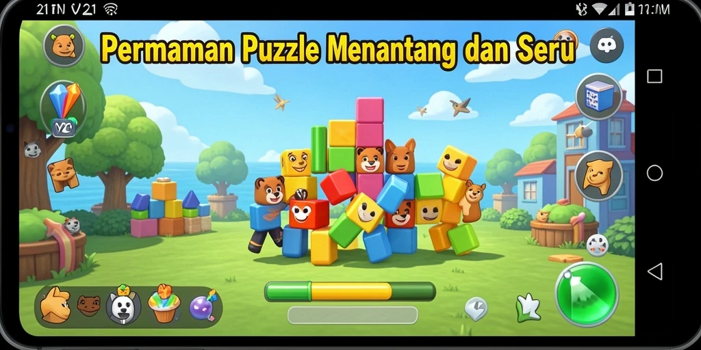Tampilan gameplay V21 yang menantang dan mengasyikkan.