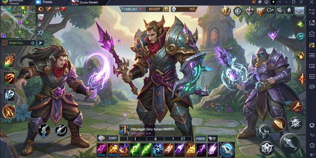 Screenshot utama ZORO77 menampilkan aksi seru dalam petualangan MMORPG.
